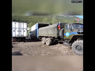 Военнослужащие российского миротворческого контингента доставили в Степанакерт 12 тонн гуманитарного