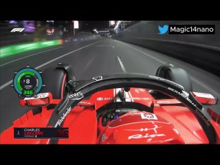 Charles Leclerc onboard pole lap with telemetry #L