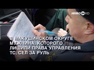 В Макушинском округе мужчина, которого лишили права управления ТС,  сел за руль.  (2023-10-10)