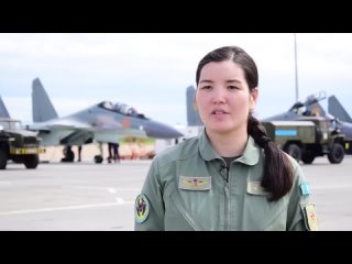 Female Su-30 Fighter Pilot Женщина Су-30СМ Летчик-истребитель Ардана Ботай