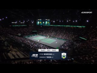 [1080p 50fps] Stan Wawrinka vs Dominic Thiem | ATP Masters 1000 Paris Bercy 1R