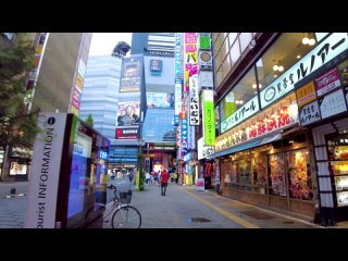 [Japan Walk] Синдзюку в Токио 🐶🍻 Кабукичо под дождем ♪💖4K ASMR Нон-стоп 1 час 01 минута