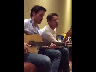 Colin ODonoghue and Sean Maguire singing