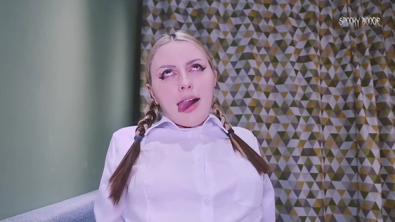 Spooky Snaps ASMR Pigtailed stepsister knows that her stepbrothers fetish is silly faces and creampie her