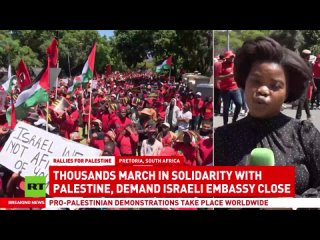 Thousands demand close of Israeli embassy in Pretoria march in solidarity with Palestine