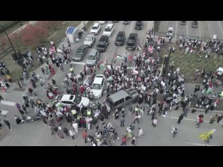 Водитель врезался в толпу людей, вышедших на пропалестинский митинг в американском Миннеаполисе