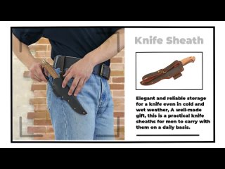 Securely Carry Your Fixed Blade Essentials | Tourbon Leather Knife Sheath - On-the-go Convenience!