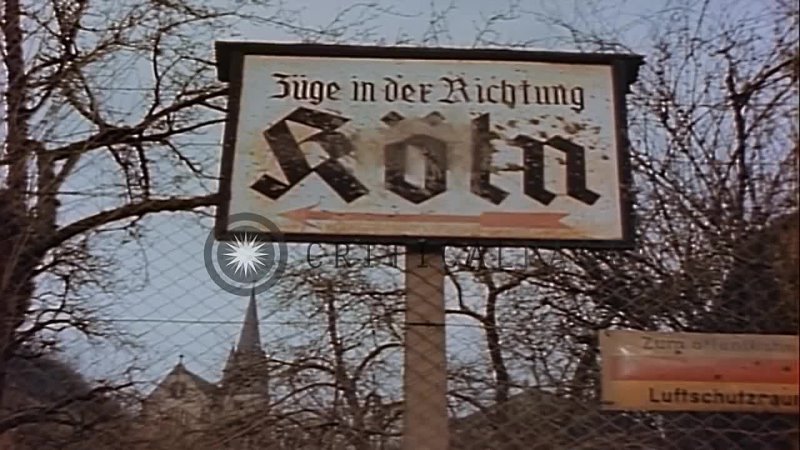 Cologne City in Germany during World War 2 HD Stock Footage