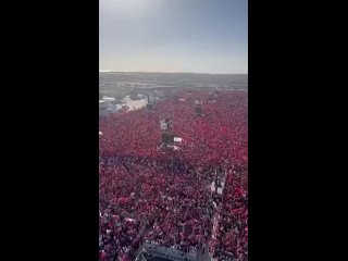 🇹🇷🇵🇸Эрдоган вышел на митинг в Стамбуле в шарфе в цветах палестинского флага