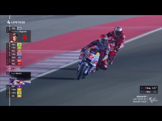 Фабио Ди Джианантонио смело атакует Пекко Баньяю на QatarGP MotoGP 2023