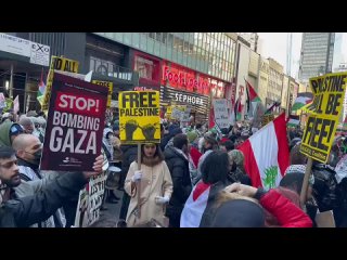 El Viernes Negro tuvo lugar en Nueva York una manifestación en apoyo a Palestina