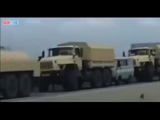🇦🇿 Кадры большой автомобильной колонны, направляющейся к зоне боевых действий в Арцахе