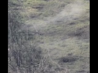 Запорожское направление — группа боевиков ВСУ попадает под точный выстрел из миномёта