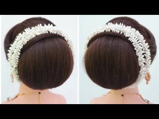 Beauty Friend - quick bun hairstyle for saree with gajra ｜ raksha bandhan special hairstyle