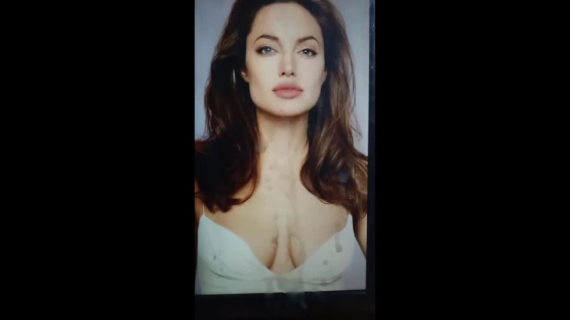 Angelina Jolie Cum tribute 4