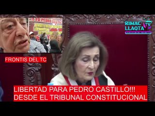 Libertad de Pedro Castillo desde Tribunal Constitucional del Peru en Lima