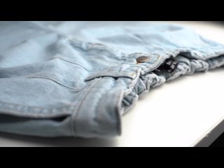 Широкие джинсы оверсайз от A&B: цвет СВЕТЛО-СИНИЙ
