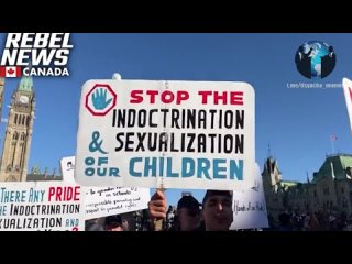 Канадцы вышли на многотысячные митинги против извращенцев. Главный лозунг: “Оставьте детей в покое!“