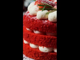 Торт Красный Бархат новогодний