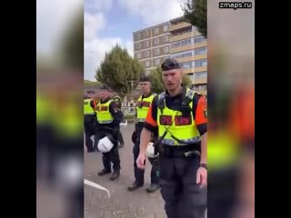 Шведский ответ сыну Кадырова. Полицейские жестко винтят тех, кто протестует против очередной акции с