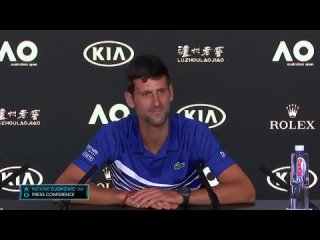 Novak Djokovic jokes with Italian reporter at Australian Open conference (Not too bad)