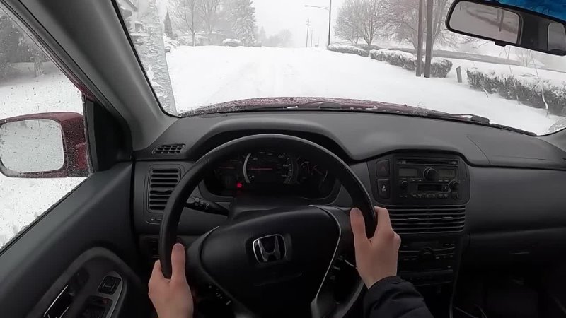 2003 Honda Pilot EX - POV Snow Drive (Binaural Audio)