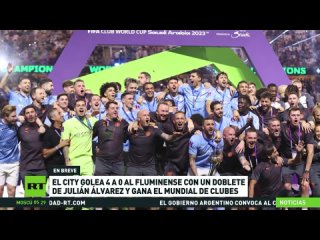Manchester City se titula campeón del Mundial de Clubes tras golear a Fluminense