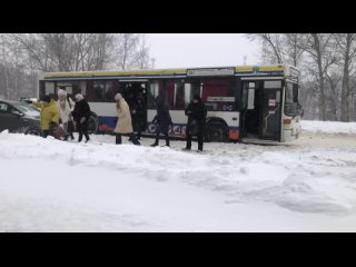 Жители микрорайона Елецкий в Липецке жалуются на снежные сугробы на остановках