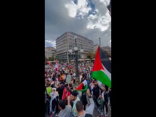 🇷🇸 🇵🇸  Pro-Palestinian rally today in Belgrade, Serbia