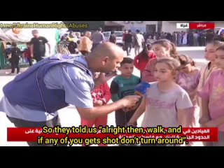 Palestinian children spoke on TV about how the abandoned their homes in Gaza under the pressure of the Israeli ethnic cleansin