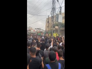 From the funeral of the martyr Ramah Qutaishat, who was shot dead by the jevvish zombie forces in Tammoun at dawn today