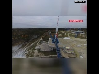 Кадры пуска ракеты-носителя «Союз-2.1б» с космическими аппаратами в интересах Минобороны России с ко
