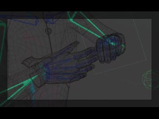 Анимация снятия перчатки в Blender 3D