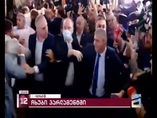 В парламенте Грузии произошло сразу несколько потасовок между депутатами