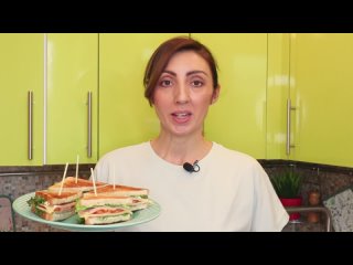 Клаб сэндвич с ветчиной и сыром. Рецепт вкусного сэндвича / Delicious sandwich recipe. Eng sub