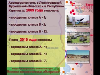 Аэродромная сеть ВКС России до и после реформы 2008-2009 гг в приграничных с Финляндией областях