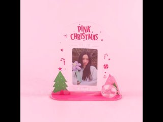 231221 Pink Christmas Acrylic Turning Stand Set Prview