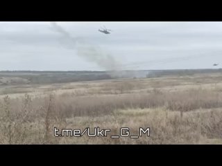 🇷🇺 📹Кадры боевой работы ударных вертолетов армейской авиации ВКС РФ в зоне проведения спецоперации🔥