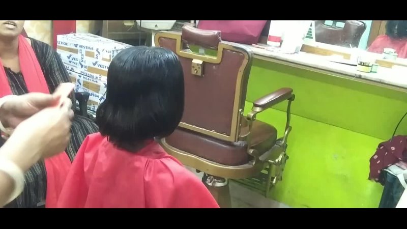 ghore Baire amar sathe School girls cut her hair short for to much hot
