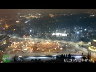 Липецк новогодний 2016 - 2023, аэросъёмка