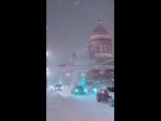 Заснеженный Санкт-Петербург
