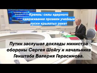 Кремль: силы ядерного сдерживания провели учебные пуски крылатых ракет