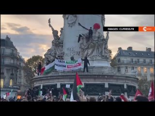 Большой митинг в поддержку Палестины в Париже собрал тысячи людей. Всем участникам грозит штраф  135 евро