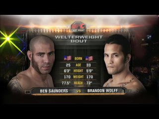 Ben Saunders vs. Brandon Wolff UFC Fight Night 16 - 10 декабря 2008