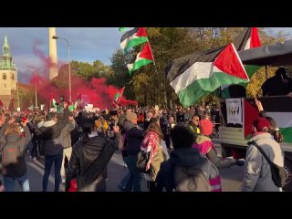 На улицах Рима, Берлина, Парижа и Лондона проводят митинги в поддержку Палестины. Сотни жителей крупных европейских городов приз