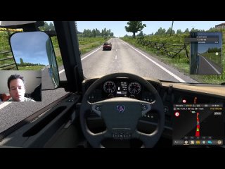 Euro Truck Simulator 2 Рельс Амстердам-Тихвин Груз Трактора 11.4 Тонны Расстояние  2408 Км