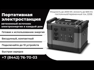 ООО Промтех Портативные электростанции +7 (988) 029-40-46