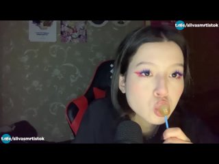 #LezzyBunny - ASMR wet Sucking & Licking LOLLIPOP🍭💦💋- Lezzy Bunny