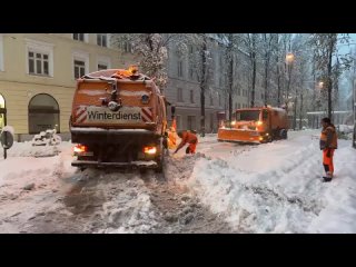 Замело: в Мюнхене сильнейший снегопад