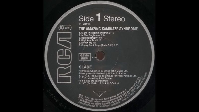 SLADE (11). The Amazing Kamikaze Syndrome 1983 (UK edition)